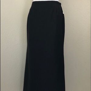 NWT Retail $270. Long Wool Skirt Back Pleat 4 S